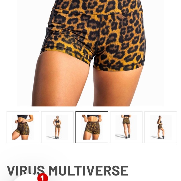 Virus multiverse leopard print shorts - Picture 2 of 5